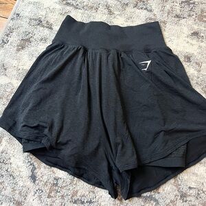 Gymshark shorts with spandex biker shorts large black